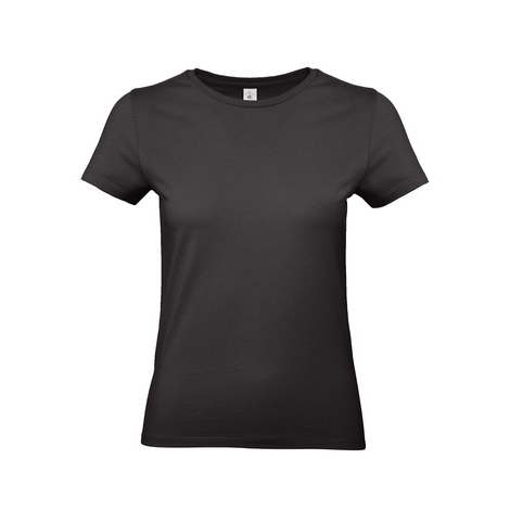 T-shirt Femme manches courtes B&C noir KOUOH BRODERIE