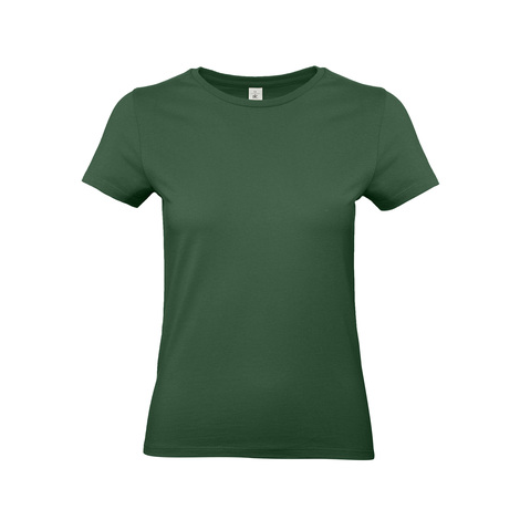 T-shirt Femme manches courtes B&C vert foncé KOUOH BRODERIE
