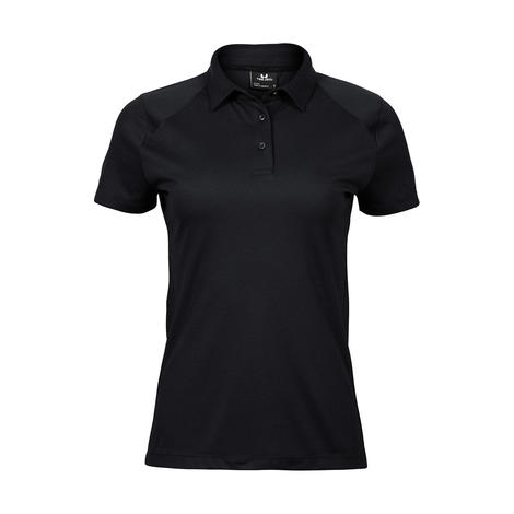 Polo femme Luxury Sport TEE JAYS Noir KOUOH BRODERIE