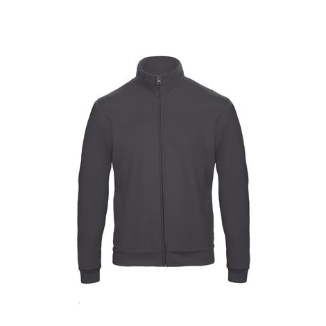 Veste Unisexe zippé B&C gris foncé KOUOH BRODERIE