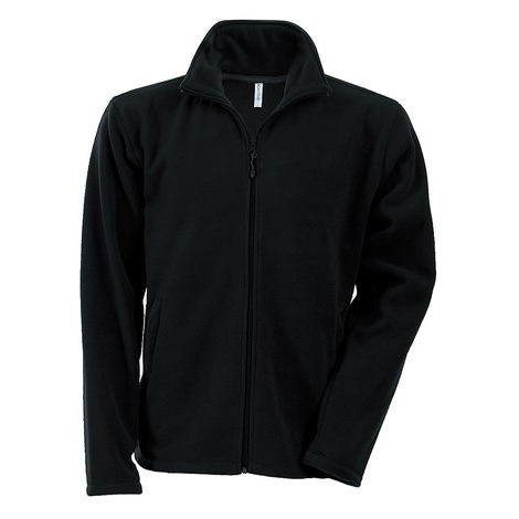 Veste polaire Homme zippée KARIBAN noir KOUOH BRODERIE