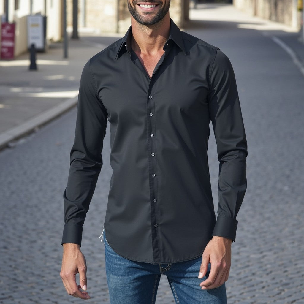 Chemise Homme manches longues RUSSELL  KOUOH BRODERIE