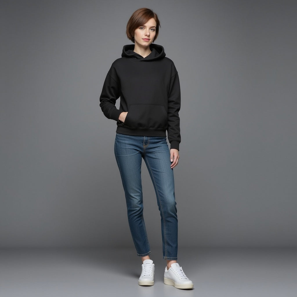 Sweat Unisexe à capuche en coton ultra épais BUILD YOUR BRAND  KOUOH BRODERIE