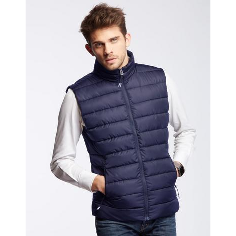 Bodywarmer Unisexe MUSTAGHATA bleu KOUOH BRODERIE